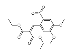 (4,5-dimethoxy-2-nitro-benzylidene)-malonic acid diethyl ester Structure