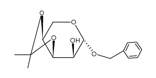 Benzyl 3-O,4-O-isopropylidene-β-L-ribopyranoside结构式