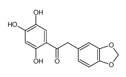 2-(1,3-benzodioxol-5-yl)-1-(2,4,5-trihydroxyphenyl)ethanone结构式