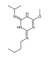 4-N-butyl-6-methoxy-2-N-propan-2-yl-1,3,5-triazine-2,4-diamine Structure