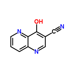 4-Hydroxy-1,5-naphthyridine-3-carbonitrile结构式