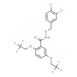 N-[(3,4-DICHLOROBENZYL)OXY]-2,5-BIS(2,2,2-TRIFLUOROETHOXY)BENZENECARBOXAMIDE picture