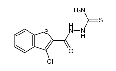 2-[(3-chlorobenzo[b]thiophen-2-yl)carbonyl]hydrazinecarbothioamide结构式