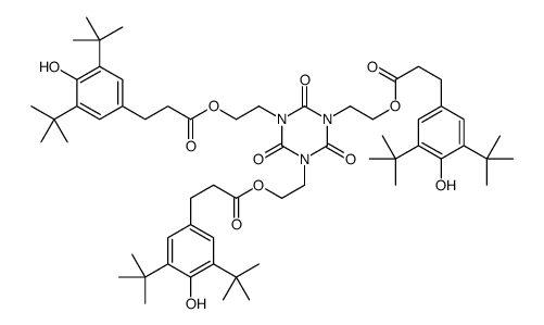 2-[3,5-bis[2-[3-(3,5-ditert-butyl-4-hydroxyphenyl)propanoyloxy]ethyl]-2,4,6-trioxo-1,3,5-triazinan-1-yl]ethyl 3-(3,5-ditert-butyl-4-hydroxyphenyl)propanoate结构式