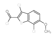 3,7-二氯-6-甲氧基苯并噻酚-2-甲酰氯结构式