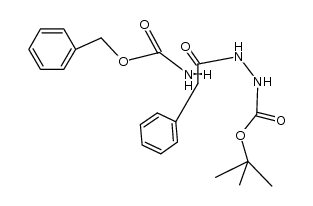 N-[(Phenylmethoxy)carbonyl]-L-phenylalanine N'-(tert-butoxycarbonyl) hydrazide结构式