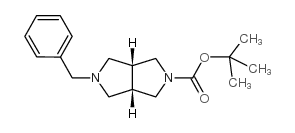 顺式-5-苄基六氢吡咯并[3,4-c]吡咯-2(1H)-羧酸叔丁酯结构式