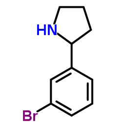 2-(3-Bromophenyl)pyrrolidine Structure