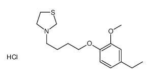 3-(4-(4-Ethyl-2-methoxyphenoxy)butyl)thiazolidine hydrochloride结构式