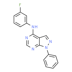 N-(3-Fluorophenyl)-1-phenyl-1H-pyrazolo[3,4-d]pyrimidin-4-amine Structure