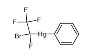 (1-bromo-1,2,2,2-tetrafluoroethyl)(phenyl)mercury Structure