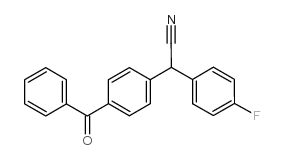 2-(4-苯甲酰基苯基)-2-(4-氟苯基)乙腈结构式