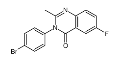 3-(4-bromophenyl)-6-fluoro-2-methylquinazolin-4-one Structure