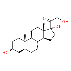 Pregnan-20-one, 3,17,21-trihydroxy-, (3.beta.,5.alpha.)- structure