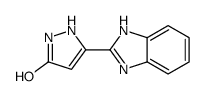 3H-Pyrazol-3-one,5-(1H-benzimidazol-2-yl)-1,2-dihydro-(9CI) Structure