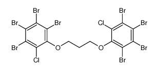 1,2,3,4-tetrabromo-5-chloro-6-[3-(2,3,4,5-tetrabromo-6-chlorophenoxy)propoxy]benzene结构式