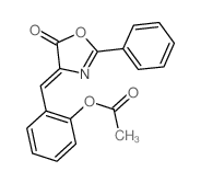 5(4H)-Oxazolone,4-[[2-(acetyloxy)phenyl]methylene]-2-phenyl-结构式
