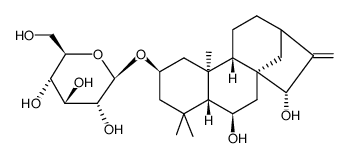 6β,15α-Dihydroxykaur-16-en-2β-yl β-D-glucopyranoside structure