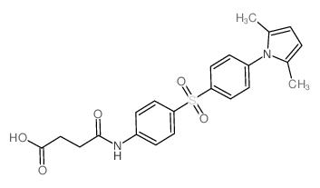 3-[[4-[4-(2,5-dimethylpyrrol-1-yl)phenyl]sulfonylphenyl]carbamoyl]propanoic acid structure