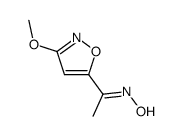 Ethanone, 1-(3-methoxy-5-isoxazolyl)-, oxime (9CI) Structure