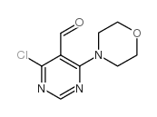 4-CHLORO-6-MORPHOLINO-5-PYRIMIDINECARBALDEHYDE structure