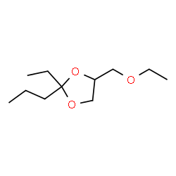 1,3-Dioxolane,4-(ethoxymethyl)-2-ethyl-2-propyl-(9CI) Structure