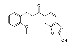 6-[3-(2-methoxyphenyl)propanoyl]-3H-1,3-benzoxazol-2-one结构式