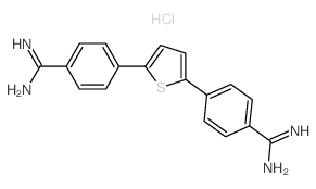 4-[5-(4-carbamimidoylphenyl)thiophen-2-yl]benzenecarboximidamide,hydrochloride结构式