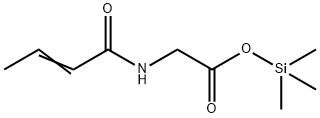 N-(1-Oxo-2-butenyl)glycine trimethylsilyl ester structure