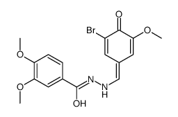 N'-[(E)-(3-bromo-5-methoxy-4-oxocyclohexa-2,5-dien-1-ylidene)methyl]-3,4-dimethoxybenzohydrazide结构式