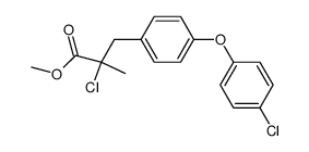 2-Chloro-3-[4-(4-chloro-phenoxy)-phenyl]-2-methyl-propionic acid methyl ester结构式