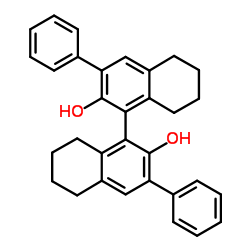 (S)-5,5',6,6',7,7',8,8'-八氢-3,3'-二苯基-1,1'-联萘酚结构式