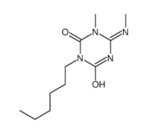 3-hexyl-1-methyl-6-(methylamino)-1,3,5-triazine-2,4-dione Structure