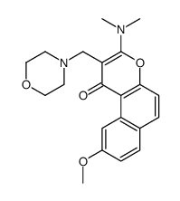 3-(dimethylamino)-9-methoxy-2-(morpholin-4-ylmethyl)benzo[f]chromen-1-one结构式