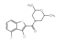 Morpholine, 4-[(3-chloro-4-fluorobenzo[b]thien-2-yl)carbonyl]-2,6-dimethyl- (9CI) picture