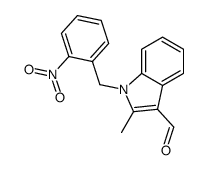 1H-Indole-3-carboxaldehyde,2-methyl-1-[(2-nitrophenyl)methyl]-(9CI) structure