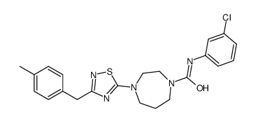 N-(3-chlorophenyl)-4-[3-[(4-methylphenyl)methyl]-1,2,4-thiadiazol-5-yl]-1,4-diazepane-1-carboxamide结构式