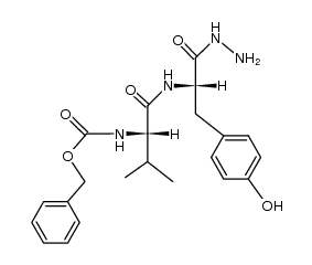 N-[N-[(benzyloxy)carbonyl]-L-valyl]-L-tyrosinohydrazide结构式