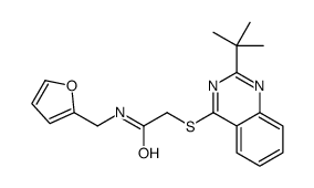 Acetamide, 2-[[2-(1,1-dimethylethyl)-4-quinazolinyl]thio]-N-(2-furanylmethyl)- (9CI) picture