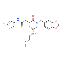 Butanediamide, N-(1,3-benzodioxol-5-ylmethyl)-N-[2-[(2-methoxyethyl)amino]-2-oxoethyl]-N-(5-methyl-3-isoxazolyl)- (9CI) picture