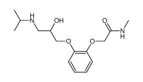 1-isopropylamino-3-(o-N-methylcarbamoylmethoxyphenoxy)propan-2-ol结构式