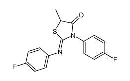 3-(4-fluorophenyl)-2-(4-fluorophenyl)imino-5-methyl-1,3-thiazolidin-4-one Structure