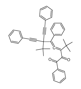 3,6-Di-tertbutyl-1,5,8-triphenyl-6-phenylaethinyl-octadien-3,4-in-7-dion-(1,2) Structure