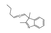 3-hexa-1,2-dienyl-2,3-dimethylindole结构式