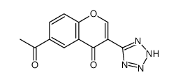 6-acetyl-3-(2H-tetrazol-5-yl)chromen-4-one Structure