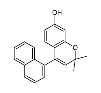 2,2-dimethyl-4-naphthalen-1-ylchromen-7-ol结构式