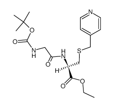 Boc-Gly-Cys(S-<4>picolyl)-ethylester Structure