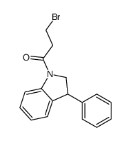 3-bromo-1-(3-phenyl-2,3-dihydroindol-1-yl)propan-1-one Structure