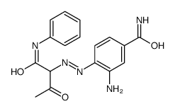 3-amino-4-[(1-anilino-1,3-dioxobutan-2-yl)diazenyl]benzamide Structure