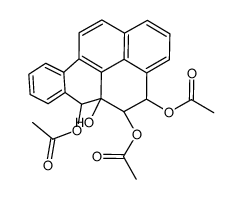 (5,6-diacetyloxy-5a-hydroxy-5,6-dihydro-4H-benzo[a]pyren-4-yl) acetate结构式